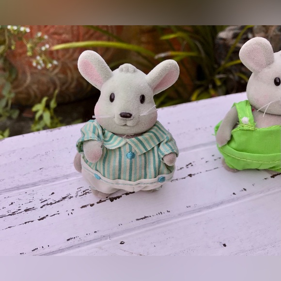 Lil Woodzeez Beaver Family Mouse Kids Felted Flocked Figure Animal Toy Doll - Picture 10 of 14